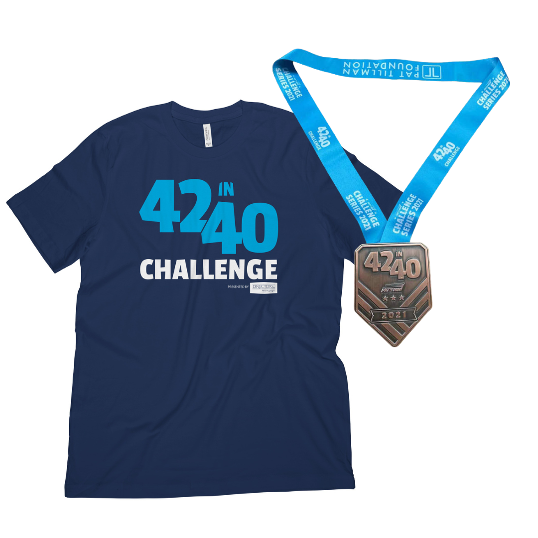 2021 42 in 40 Challenge Race Shirt & Medal Small