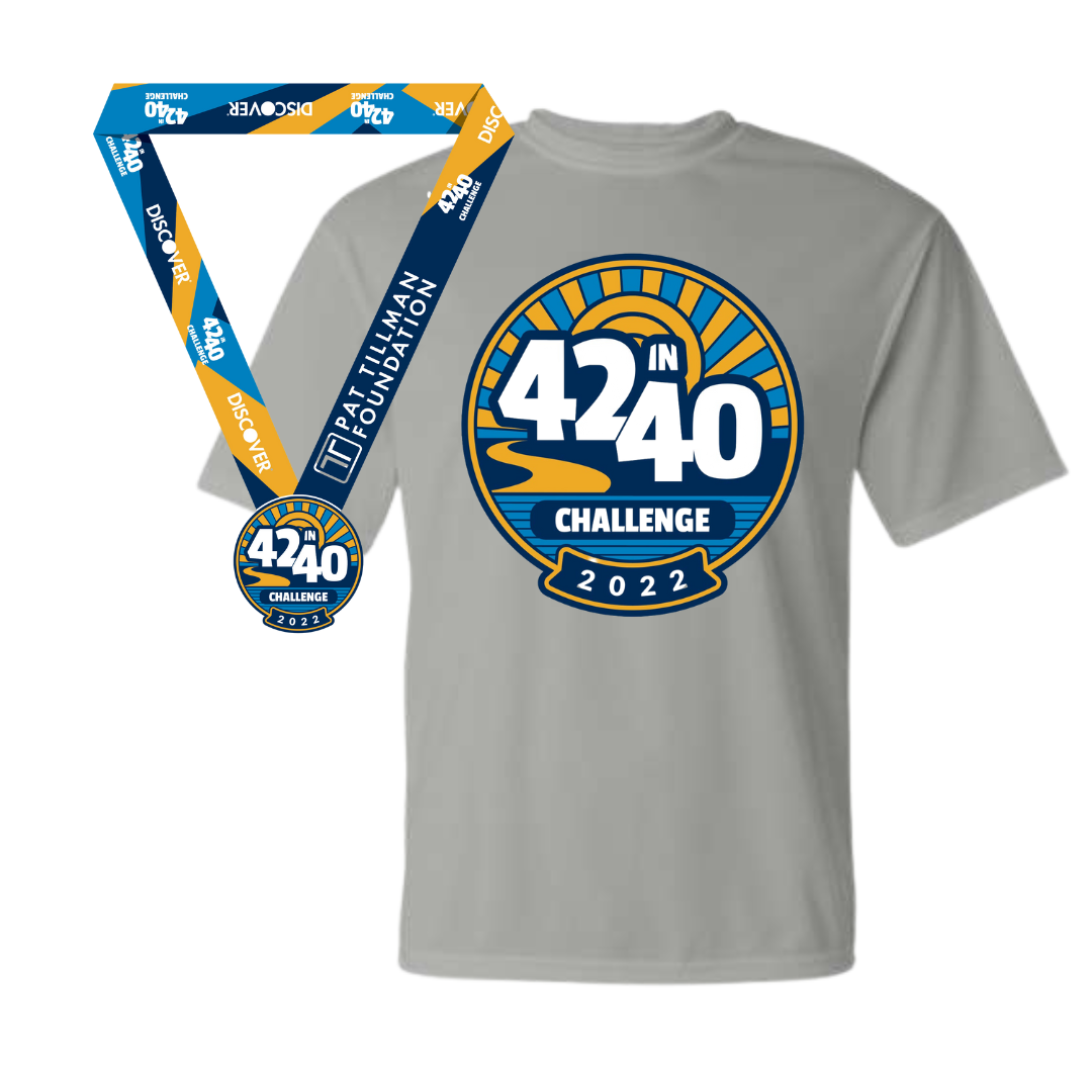 2022 Pat's Run 42 in 40 Challenge Race Shirt & Medal